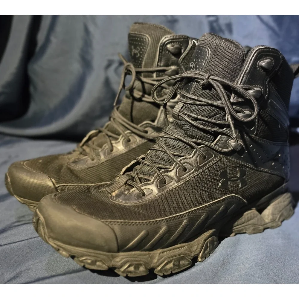 Under Armour Valsetz RTS 1.5 Tactical Boots Men 10.5 Black Lightweight Military - Picture 5 of 8